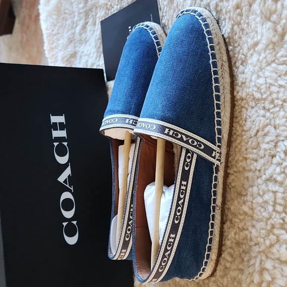 Adorable NWT IOB Coach Corrie Denim Espadrilles Slip-ons 💙 - Picture 7 of 16